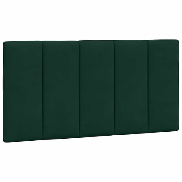 vidaXL Sängram med LED mörkgrön 100x200 cm sammet