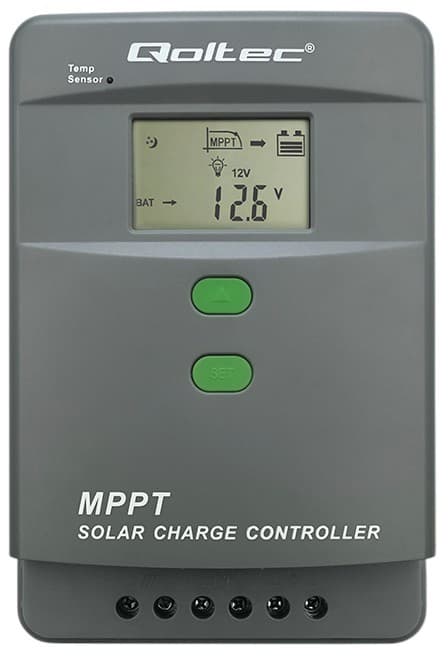 Qoltec MPPT solcelleladeregulator med temperatursensor 60 A 12/24 V