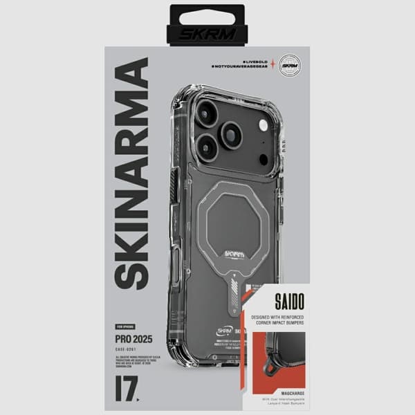 Skinarma Saido MagSafe etui til iPhone 17 Pro grafit