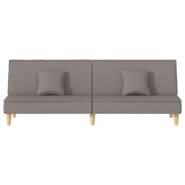 vidaXL Bäddsoffa, Taupe, Klädd i Tyg