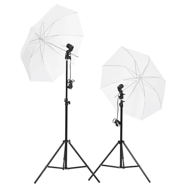 vidaXL Studioset med lampor, bakgrund och reflektor