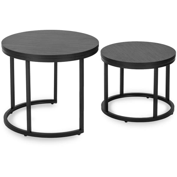 MANU sofabordsæt 43 cm/53 cm sort moderne loft