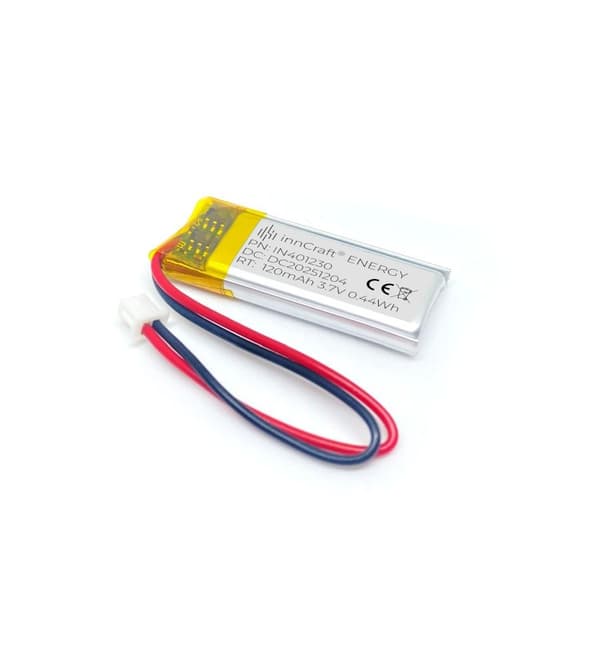 Lithiumpolymerbatteri 120mAh 3,7V IN401230