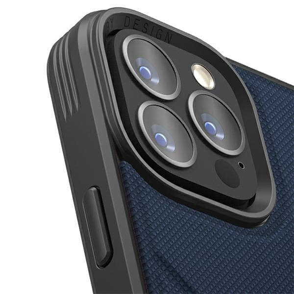 UNIQ Transforma -kotelo jalustalla iPhone 14 Prolle, sininen
