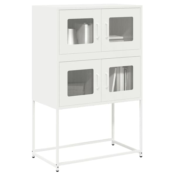 vidaXL Byrå vit 68x39x107 cm stål