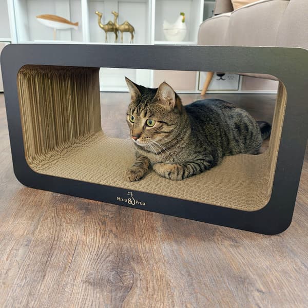Rektangulær kradsetræ til katte XL | brun | 53x28x30 cm | Mruu&Pruu