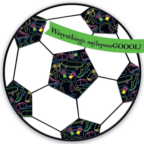 KW Neon præget kuglekort
