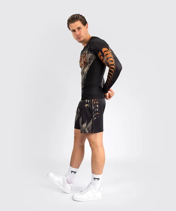 Venum Rashguard Tiger Langærmet Sort/Neon Orange M