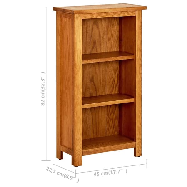 vidaXL reol 45 x 22,5 x 82 cm egetræ
