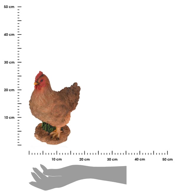 Färgglad trädgårdstupp 27 cm