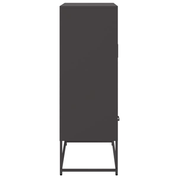 vidaXL skab, sort, 68x39x111,5 cm, stål