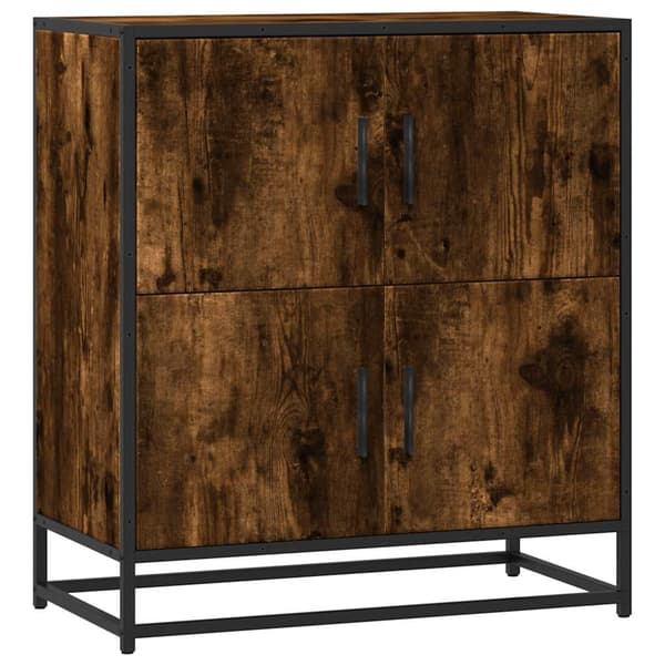 vidaXL kommode, røget eg, 68x35x76 cm, træbaseret materiale