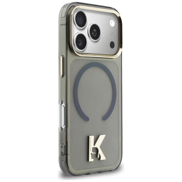 Karl Lagerfeld IML K-hovedlogo MagSafe-etui til iPhone 17 Pro, sort