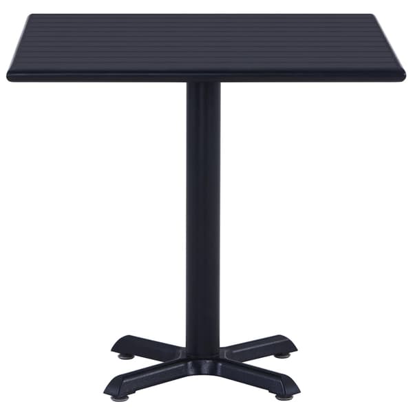 vidaXL havebord, sort, 80x80x75 cm