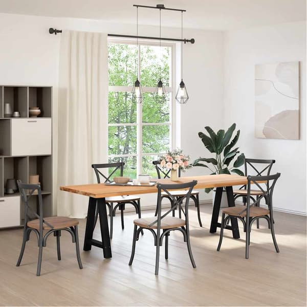 vidaXL sofabordsben, 2 stk., sort, 60x(72-73) cm, stål