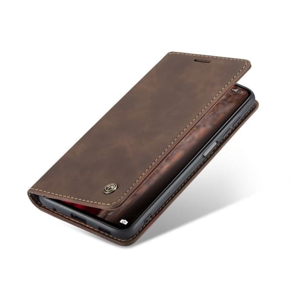 CASEME-etui til Xiaomi Redmi Note 10 Pro, læderpung, kaffe