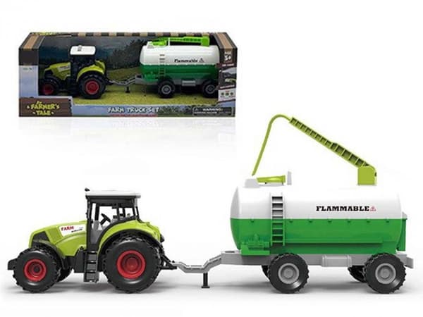 Traktor med trailer 1:36 lyslyd