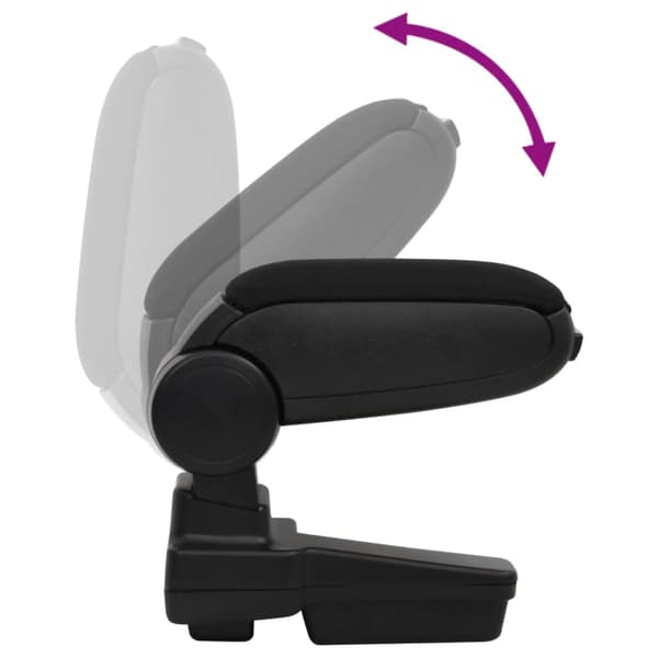 vidaXL bilarmlæn, sort, 14,5x32x(27-46) cm, ABS