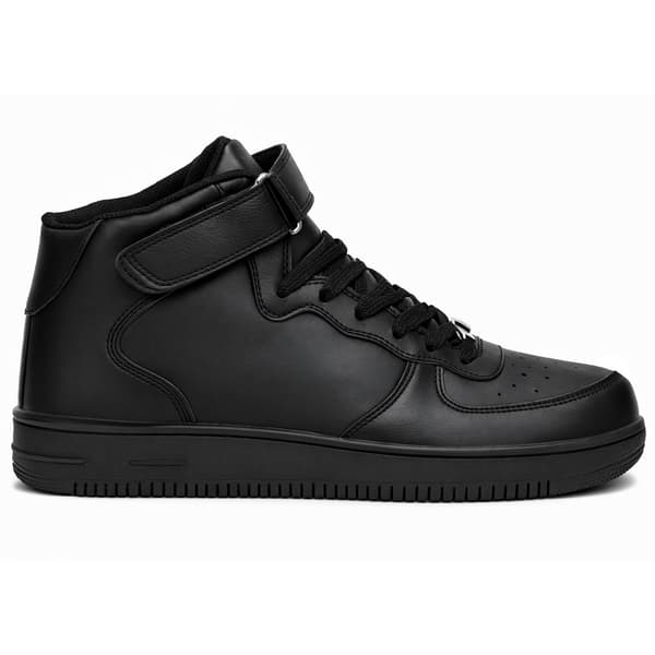 Herre læder high top sportssko Nevers sort 42