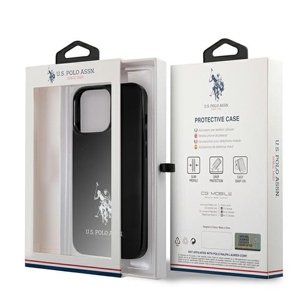 US Polo Horses Logo-cover til iPhone 13 Pro, sort