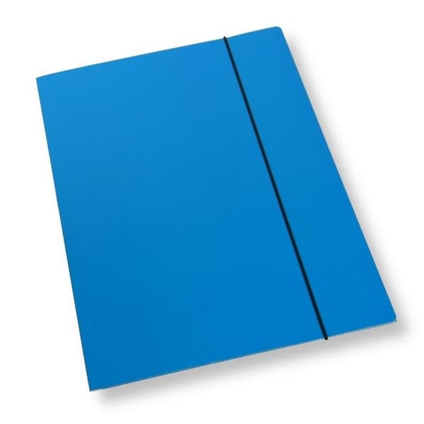 A4-mappe med elastik, blå lak, 350 g/m² (10 stk.)