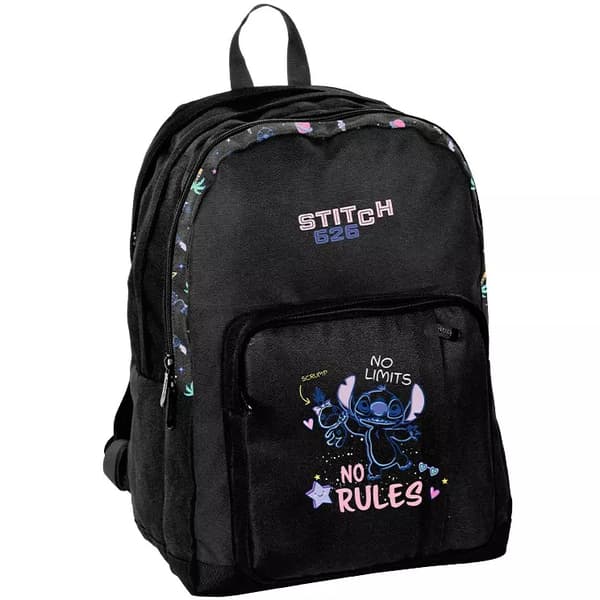 SKOLERYGSÆK UNGDOMSTASKE SORT LILO & STITCH