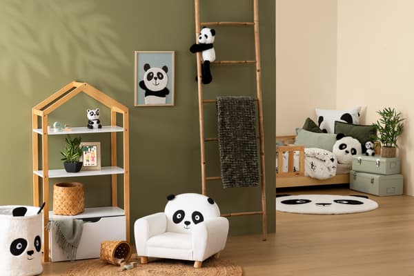 Legetøjskasse 40 cm hvid Panda