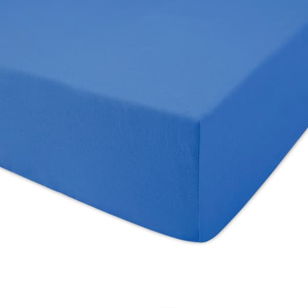 Stræklagen 180x200 elastisk JERSEY 100% BOMULD kornblomstblå