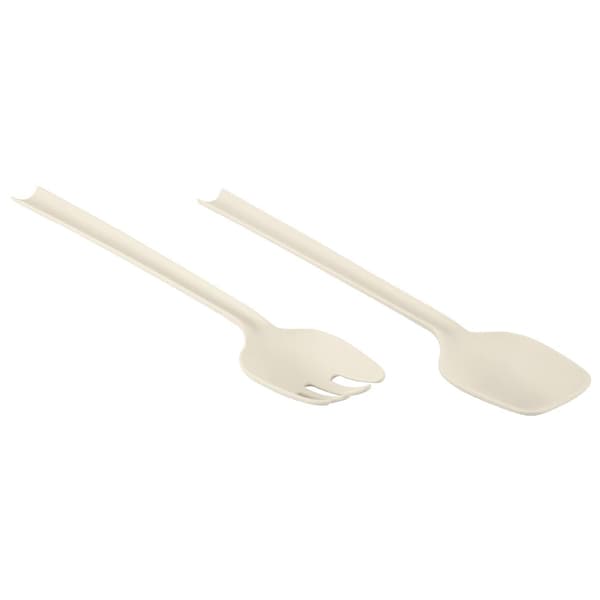 Bestickset i gräddfärgad sallad 29 cm