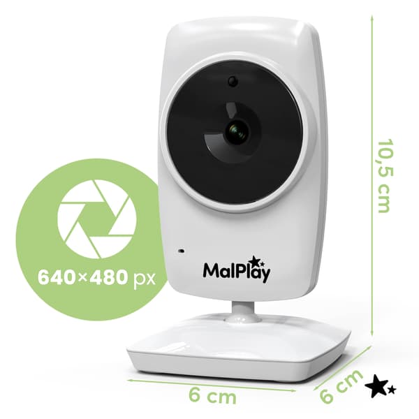 Malplay NannyEye Lite 3,5" babyvaktskamera extra