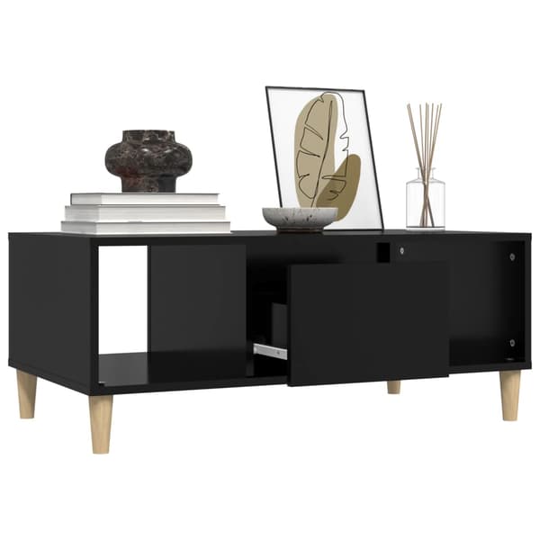 vidaXL sofabord, sort, 90x50x36,5 cm, træbaseret materiale