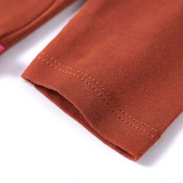 Børne langærmet T-shirt, cognac, 104