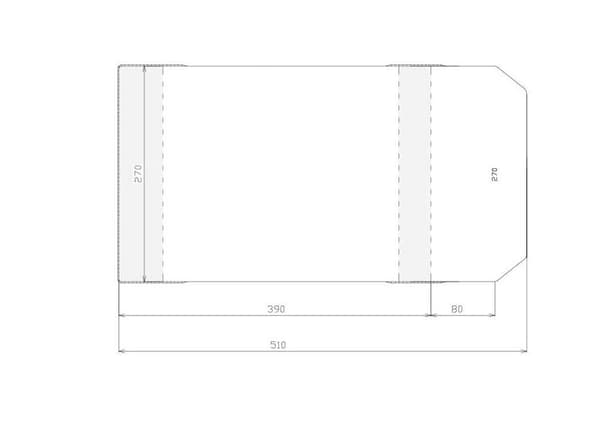 Justerbart låg 270x470mm (50 stk.)