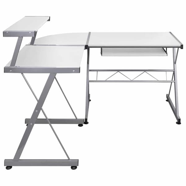 vidaXL hjørnecomputerbord, sort, 132x112x99 cm