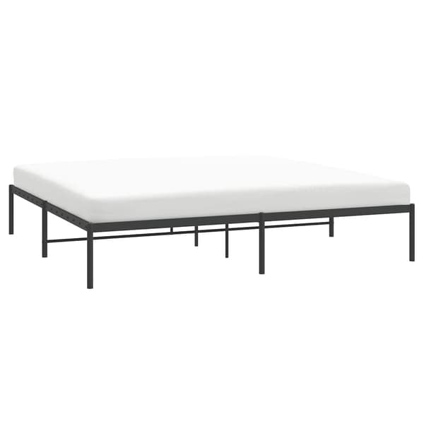 vidaXL metalsengestel sort 193x203 cm