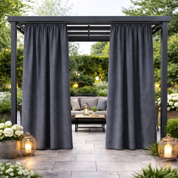 Vedenpitävä ulkoverho 155x220 terassi pergola huvimaja grafiitti