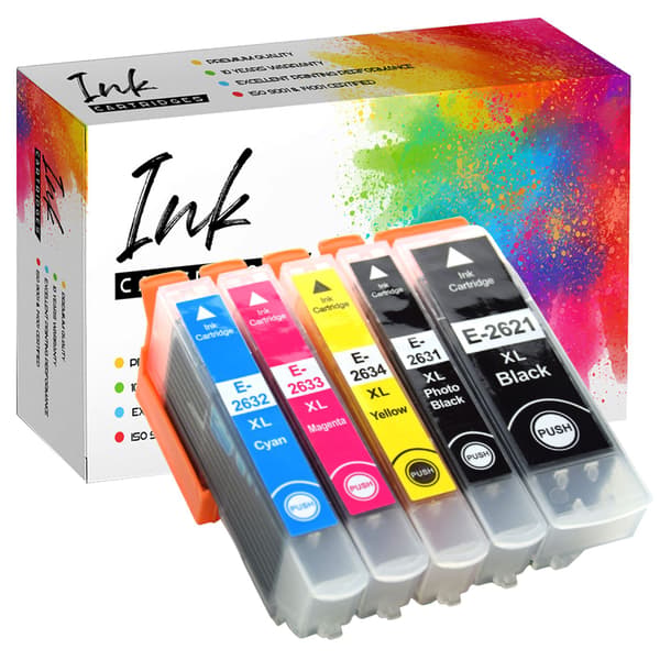 5x blækpatroner til Epson 26XL GP-E2636XL CMYK