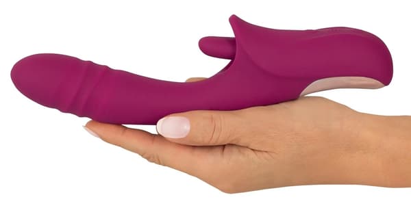 Javida Licking & Thrusting Vibra silikonmodell med rörelsefunktion