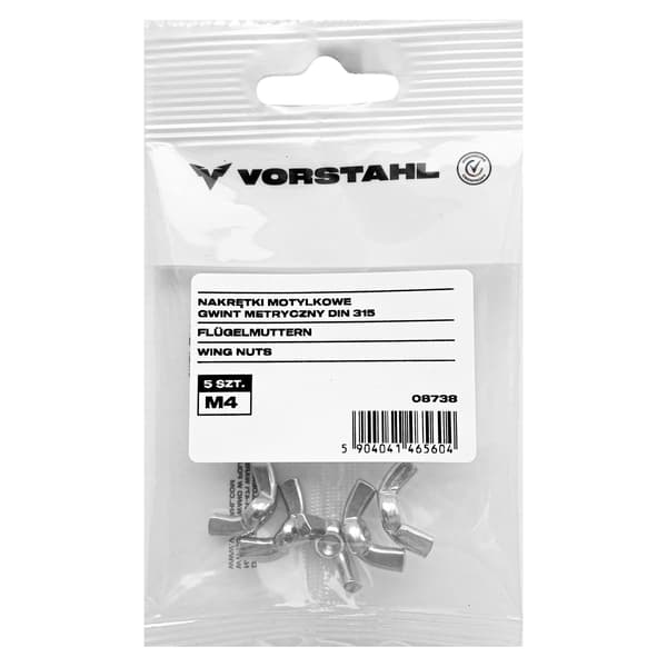 Vingmutter, metrisk gänga, DIN 315 (4-pack) M6 Vorstahl