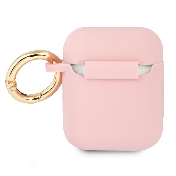 Guess Silikone Vintage Script Etui til AirPods 1/2, Pink