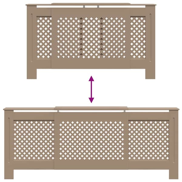 vidaXL Radiatorskydd, MDF, 205 cm