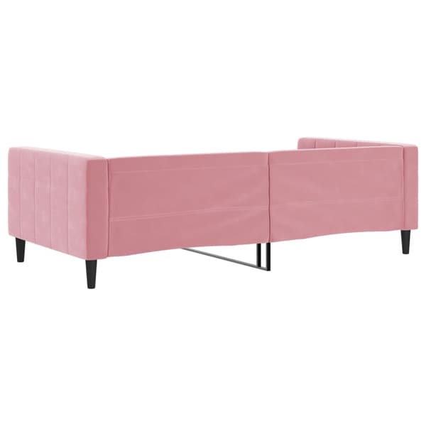 vidaXL Bäddsoffa rosa 100x200 cm klädd i sammet