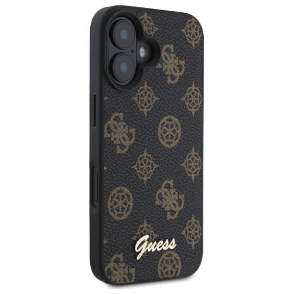 Guess Peony Script MagSafe-skal till iPhone 16, svart