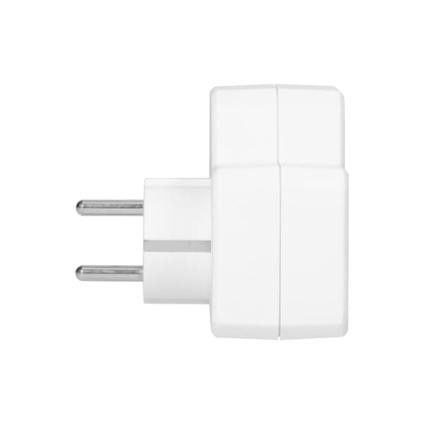 Elektrisk splitter, trepolig, 1x Schuko, belyst strömbrytare