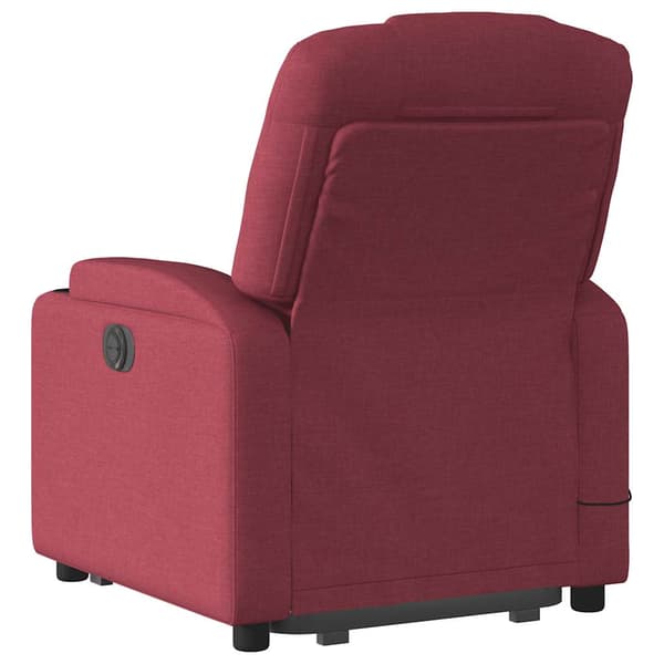 vidaXL Elektrisk lyftbar massagefåtölj röd