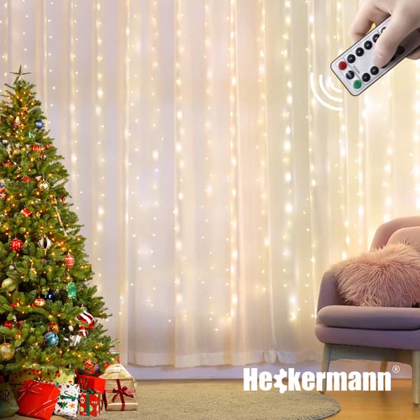 LED-seppele Heckermann YS-0003 3x3m 300LED Lämmin