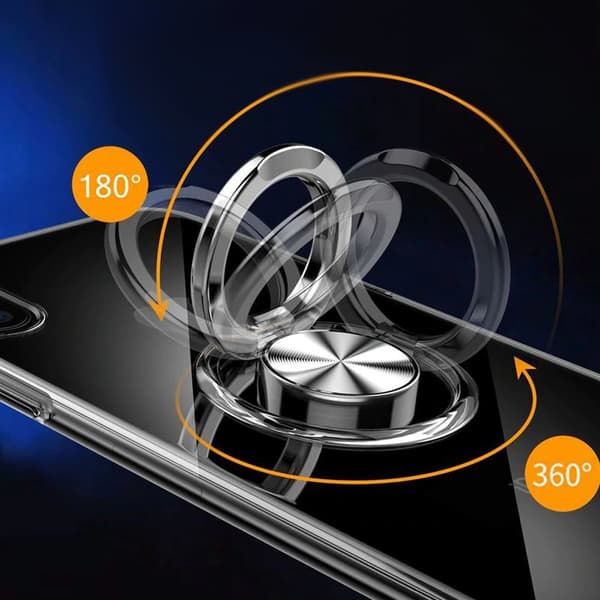 Etui til iPhone XR - ERBORD Airbag Ring - Blå