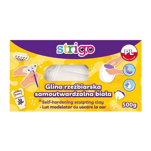 Vit skulpterande lera 500g STRIGO