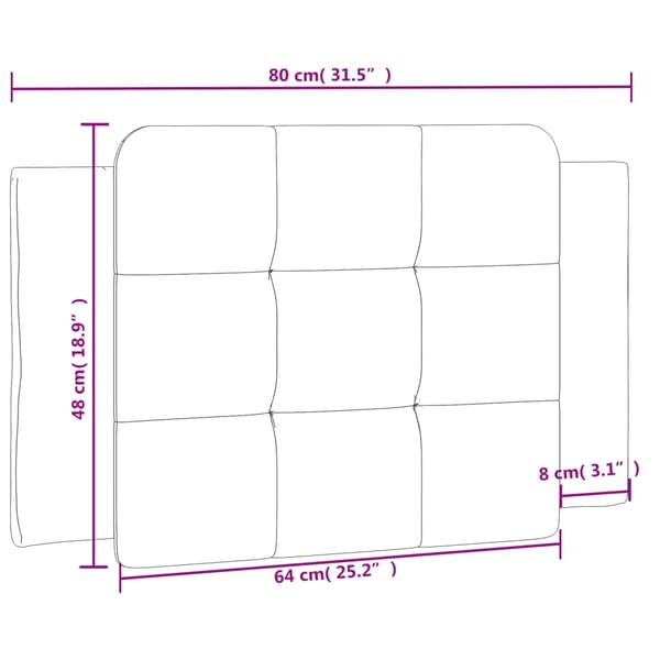 vidaXL hovedgærdehynde, sort, 80 cm, kunstlæder