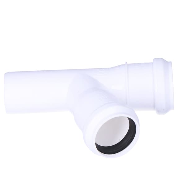 PP-HT 32x32/67 sanitært T-stykke, til internt spildevand, hvid,